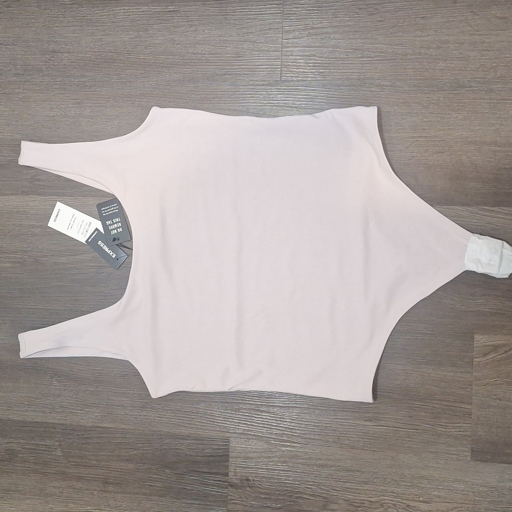 Express Soft Pink Scoop Neck Bodysuit